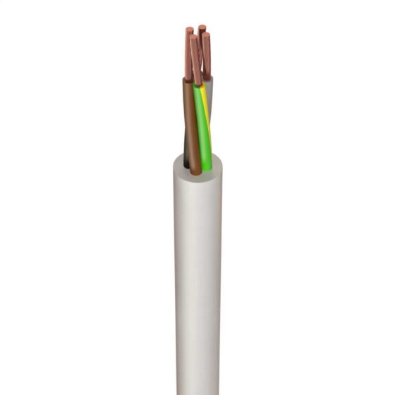 1mm 4 Core White Rubber Electrical Flex Cable 4184TQ 1m - Light and ...