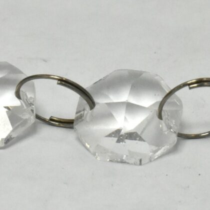 Crystal Octagonal Faceted Chandelier Droplets x3