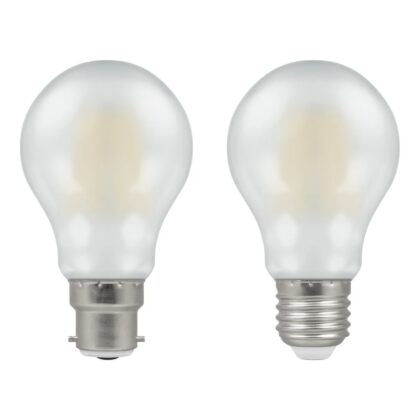 LED Pearl Glass Standard GLS Light Bulb Cool White 7.5W BC B22 ES E27 Crompton