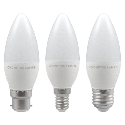 LED Candle Light Bulb 2.2W = 25W B22 BC E14 SES E27 ES Warm White Crompton