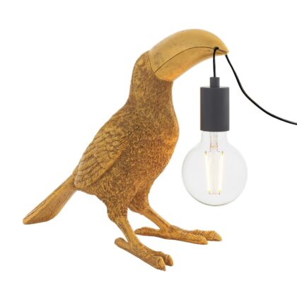 Gold Toucan Bird Animal Table Lamp