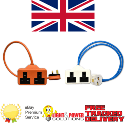 13A UK 2 Gang Rubberised Trailing Socket Extension Lead with 13A Plug