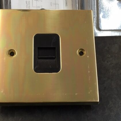 HAMILTON BRASS VICTORIAN TELEPHONE POINT MASTER BLACK INSERT