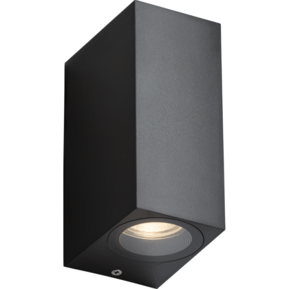 Up Down Outdoor Wall Light 5W GU10 IP65 Black Knightsbridge ALS2BK