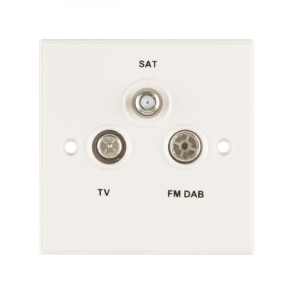 Arlec Single Gang TV, FM/DAB and Satellite Outlet 7805GB