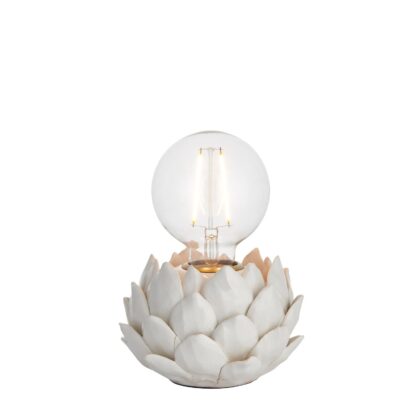 Modern Ceramic Bedside Table Lamp 10W E27 White Endon Artichoke 99147