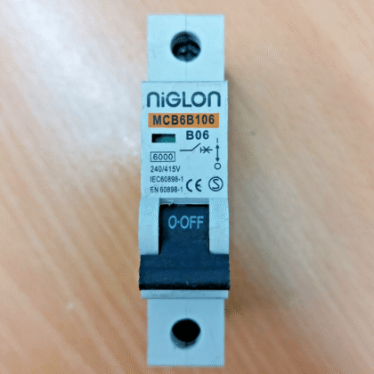 Niglon 6A Type B Single Pole MCB B6 MCB6B106