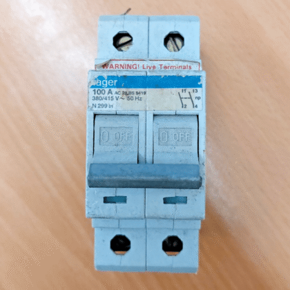 Hager 100A AC Mains Switch Disconnector 380/415 V 50Hz N299