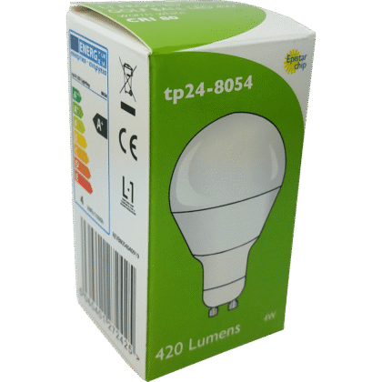 TP24 8054 LED Golf Ball Light Bulb 4W GU10 L1 Warm White 3000K