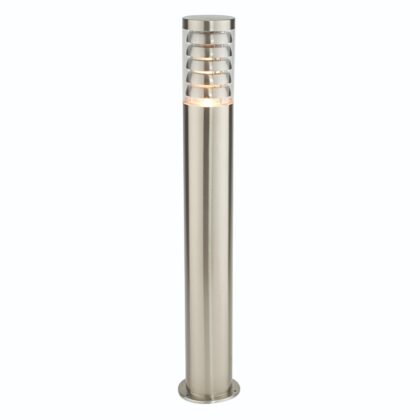 Modern Outdoor Bollard Light 9W E27 Stainless Steel Saxby 13923