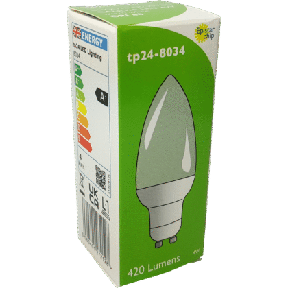 TP24 8034 LED Candle Light Bulb 4W GU10 L1 Warm White 3000K