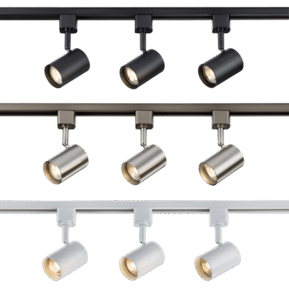 1 Metre Track Rail 3 Spotlight Kit 40W GU10 Knightsbridge TRKIT8