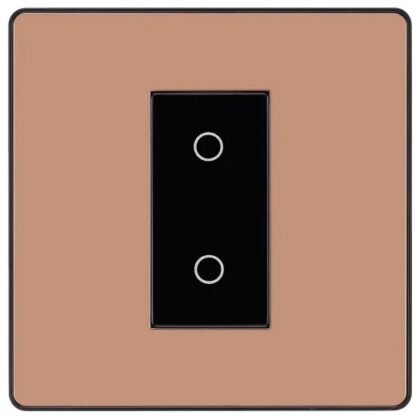 British General Single Touch Trailing Edge Dimmer Switch 2 Way Polished Copper