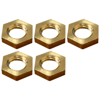 M8 8mm Brass Hex Nuts for Lamp Holder Pack of 5