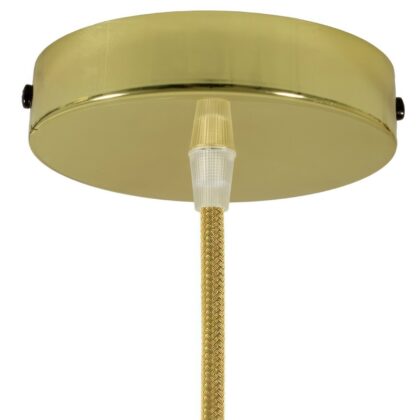 120mm Metal Ceiling Rose Plate Kit for Single Pendant Light Fitting Brass