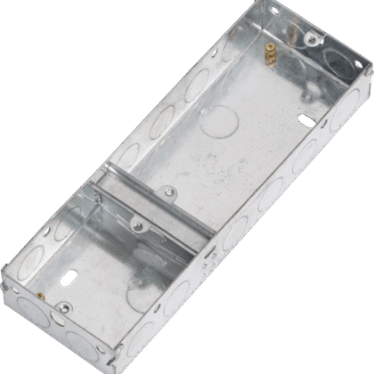 35mm 3 Gang Single Plus Double Galvanised Steel Back Box Knightsbridge GSK335D