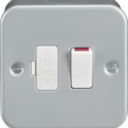 13A Single Gang Metal Clad Fused Switched Connection Spur Unit