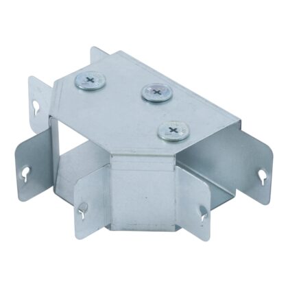 Cable Trunking Gussett Tee Piece Top Lid 50 x 50mm Pre-Galvanised Steel RU22GTT