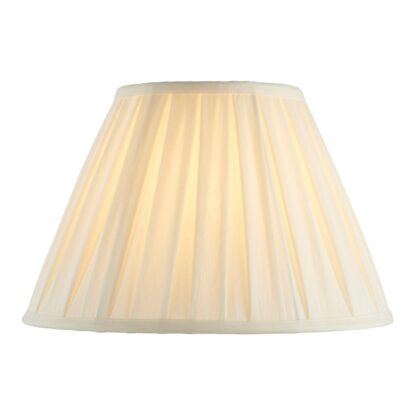 14 Inch Diameter Pleated Fabric Lamp Shade Cream Endon Carla CARLA-14