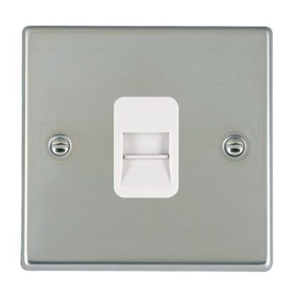 Single Gang Master Telephone Socket Bright Steel Hamilton 73TCMW