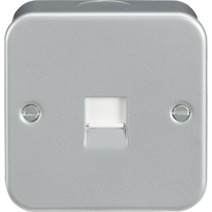 Single Gang Metal Clad Telephone Master Socket Knightsbridge M7300