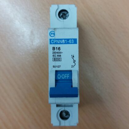 CPN 16 Amp Type B Single Pole MCB B16 230/400V CPNNB1-63 50107