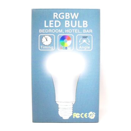 LED RGBW Light Bulb with Remote Control 10W E27 Multicolour