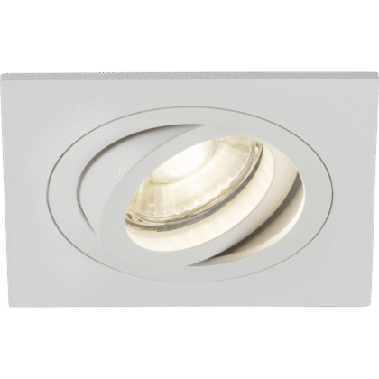 Square Tilt Architectural Ceiling Downlight Fitting 10W GU10 White MLA
