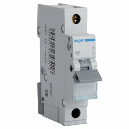 Hager 10A Type B Single Pole MCB 6kA B10 MTN 110