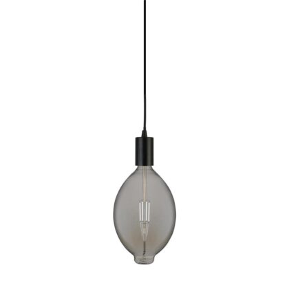 LED Dimmable Smoked Glass Balloon Filament Light Bulb 8W E27 Warm White 2200K