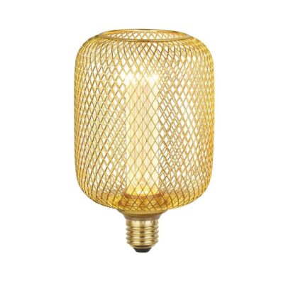 LED Gold Wire Mesh Light Bulb 3.5W E27 Warm White 1800K