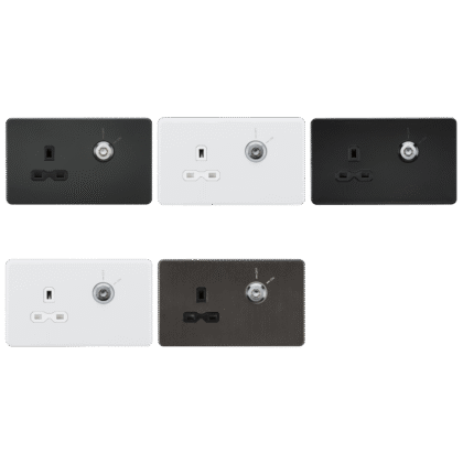 13 Single Gang Double Pole Key Lockable Plug Socket Metal Knightsbridge SFR9LOCK