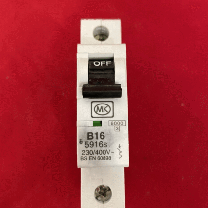 MK Sentry 16A Type B Single Pole MCB 230/240V B16 5916S
