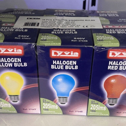 Lyvia Electrical 3704ASS 2051 LM 18W ES BASE  COLOURED BULBS PK 10 * XMAS*