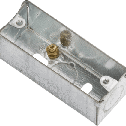 Single 1 Gang 27mm Galvanised Steel Box for Architrave Switch