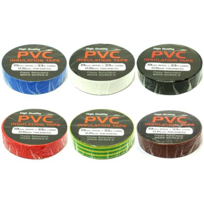 PVC Electrical Insulation Tape Flame Retardant 19mm x 33m