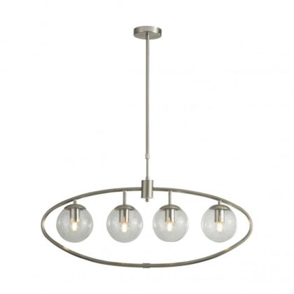 Searchlight 8064-4SS 4 Light Pendant Fitting max 60W E27 Satin Silver stunning