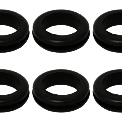 20mm Rubber Open Grommets Blanking Electrical Cable Wiring Pack of 10