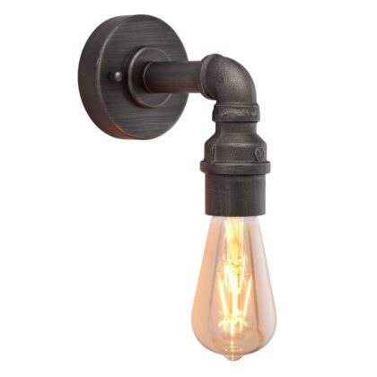 Vintage Industrial Rustic Pipe Steampunk Style Wall Light 40W E27 Endon 78765