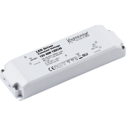 12V Constant Voltage DC LED Driver 40W Knightsbridge 12DC40