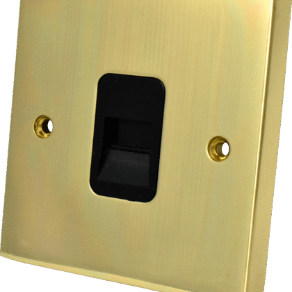 Single Gang Master Telephone Socket Outlet Polished Brass Hamilton XVTCBL