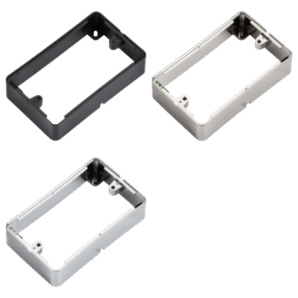 32mm Double Gang Metal Surface Box for Screwless and Flat Plate Knightsbridge