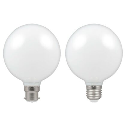 x2 LED Dimmable Globe Opal Filament Light Bulb 7W BC ES B22 E27 Warm White 2700K