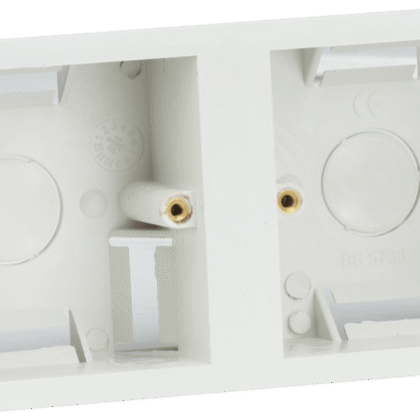 5 X 35mm Dual Single Gang Dry Lining Back Box Knightsbridge SN8380D