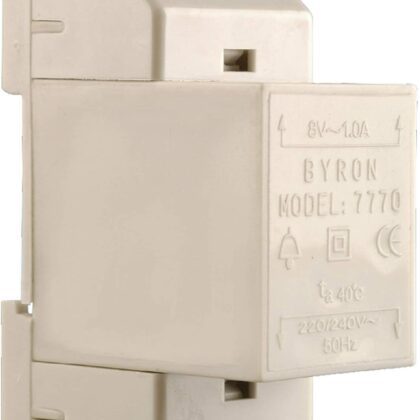 Door Bell Mains Transformer 8V 1A DIN Rail Byron 7770