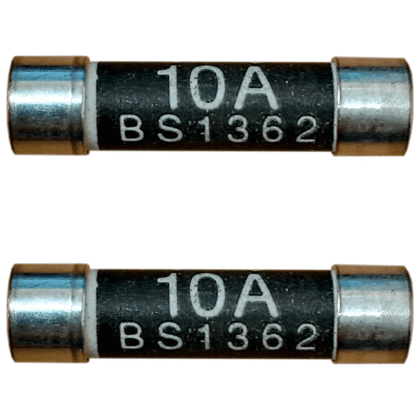 10 Amp Electriclal Domestic Household Mains Plug Cartridge Fuse BS1362 x2