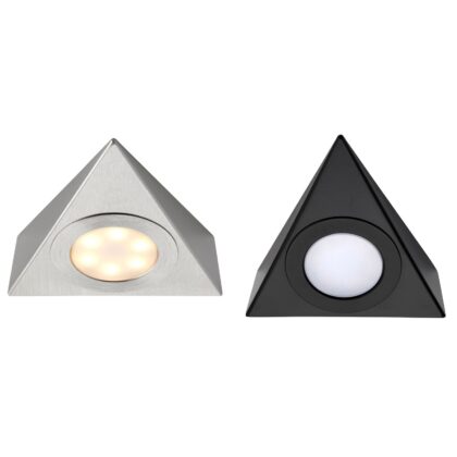 LED Triangle Under Cabinet Light 240V 2.5W Saxby Nyx Warm/Cool/Day white switch