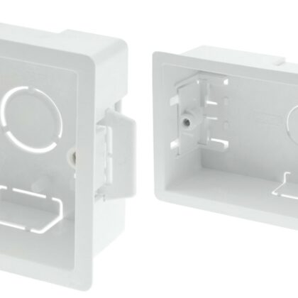 5 x 35mm Single or Double Gang Dry Lining Pattress Back Box Plasterboard