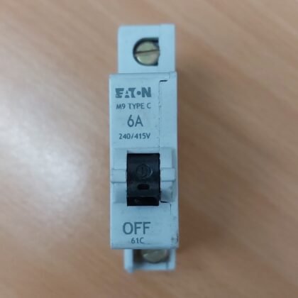 Eaton 6 Amp Type C Single Pole MCB M9