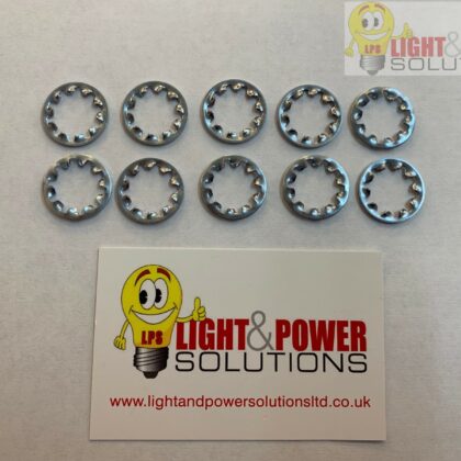 Steel Lock Washers 1/2" Internal Toothed Shake Proof Pack of 10